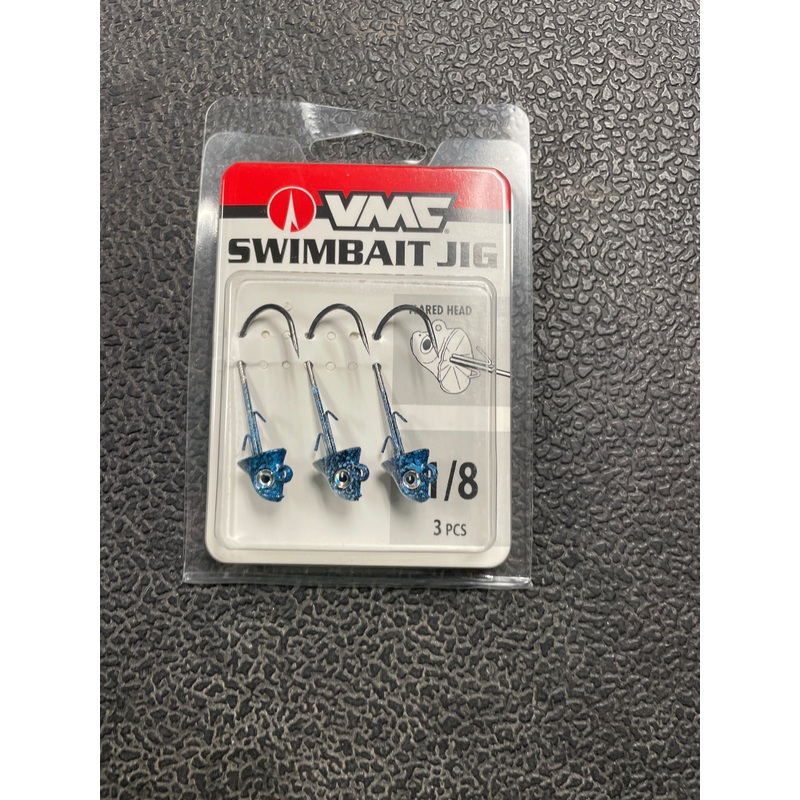 VMC Swimbait Jig  1/8 oz. Blue Flared Head