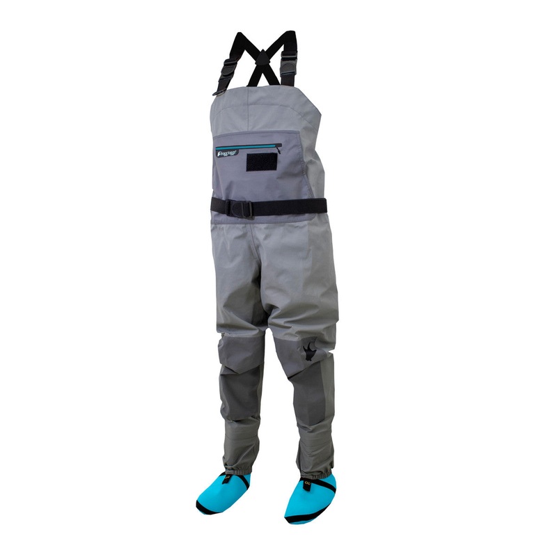 Frogg Toggs Women’s Hellbender Stockingfoot Chest Wader, Gray, Size SM