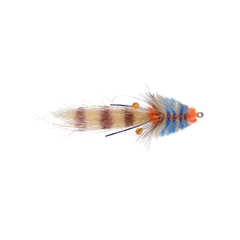 6 Pack – Rainy’s Flies Colby’s Tan/Blue Mini Corona Toad