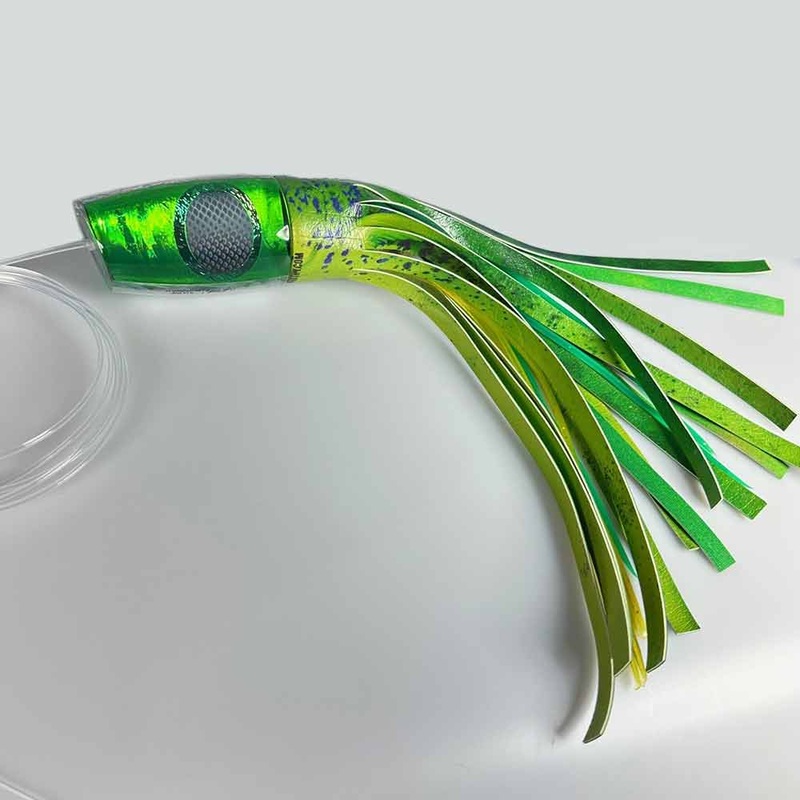 Black Eyes Green Mahi Skirt XL Soucouyant “A La Vive” Lures