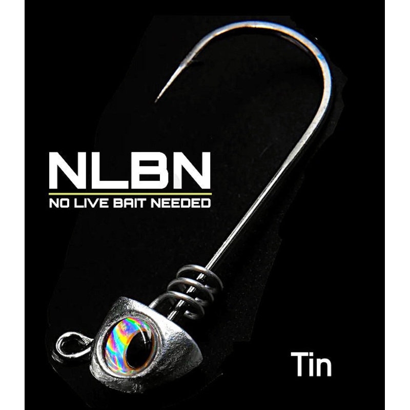 No Live Bait Needed (NLBN) Screw Lock Jig Heads – 8 Inch – Tin