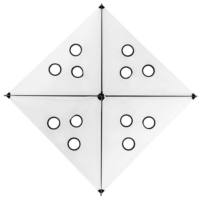 SFE Extra Heavy Wind Kite 12 Holes White