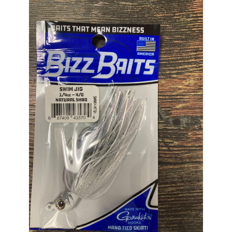 Bizz Baits Swim Jig 1/4 oz. Natural Shad