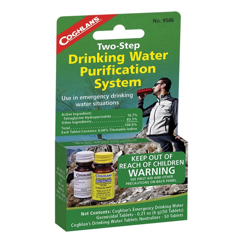 Coghlan’s 2 Step Drinking Water Treatment Tablets and Neutralizer