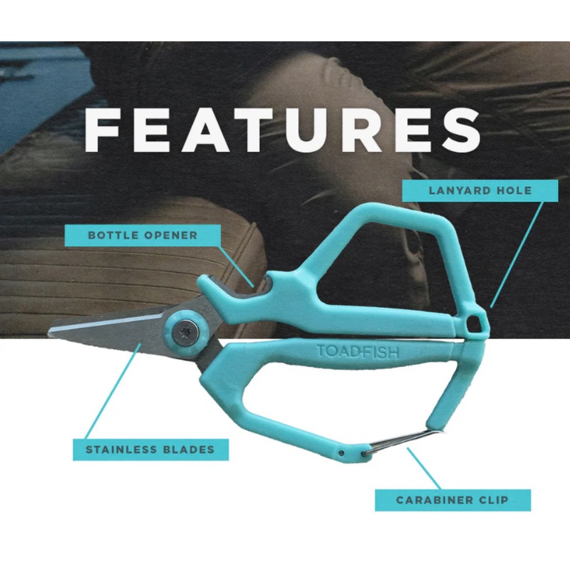 Toadfish Stainless 4.5″ Fishing Scissors