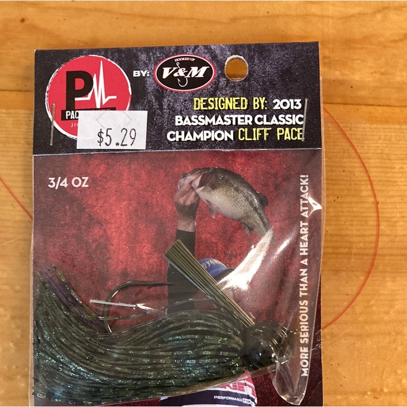 V&M Flatline Football Jig 3/4 oz. Sprayed Grass