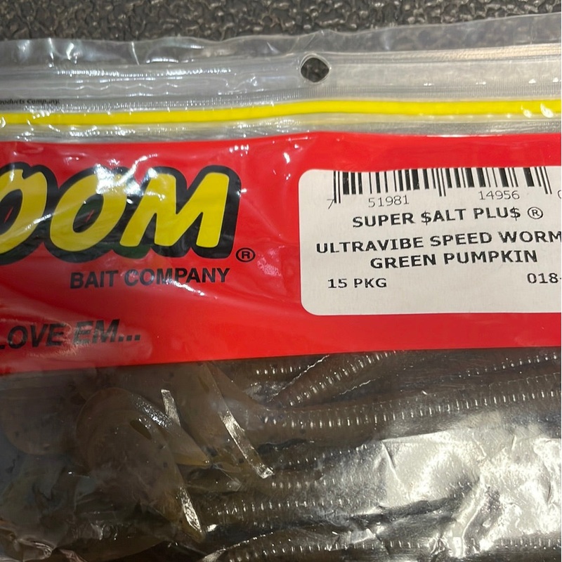 Zoom UV Speed Worm – Green Pumpkin