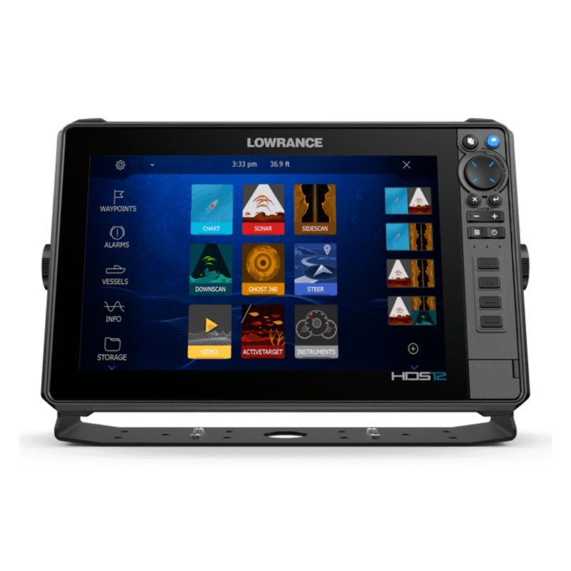 Lowrance HDS-12 PRO, No Transducer. 12″ SolarMAX HD IPS display, Dual 1kW sonar with CHIRP, ActiveImaging HD ready