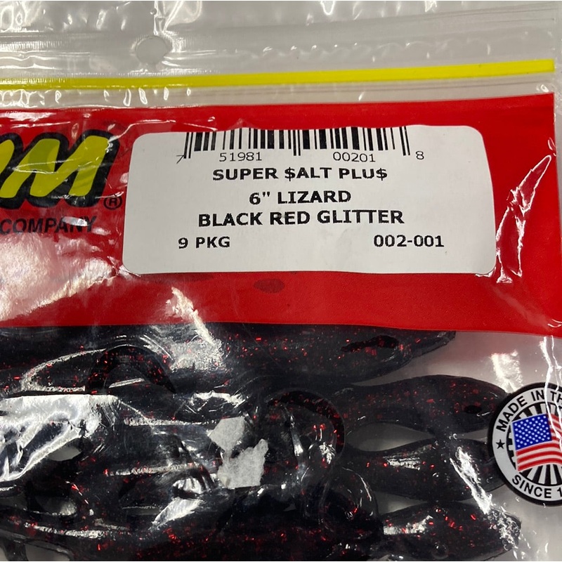 Zoom 6 Lizard – Black Red Glitter