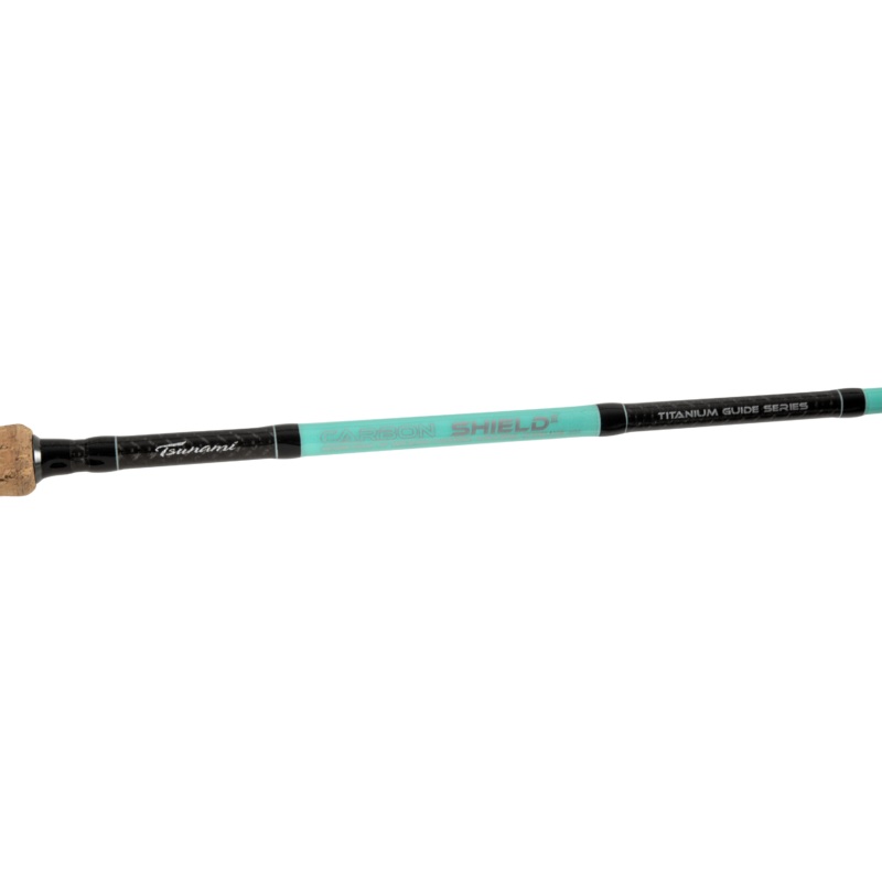 2025 New Tsunami Carbon Shield III Inshore Spinning Rods Seafoam