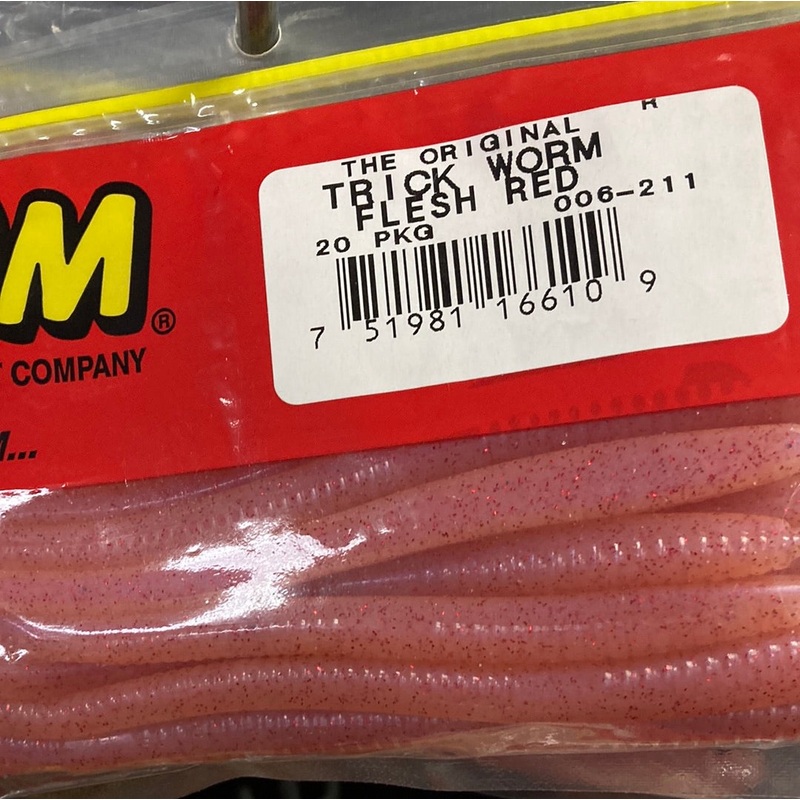 Zoom Trick Worm – Flesh Red