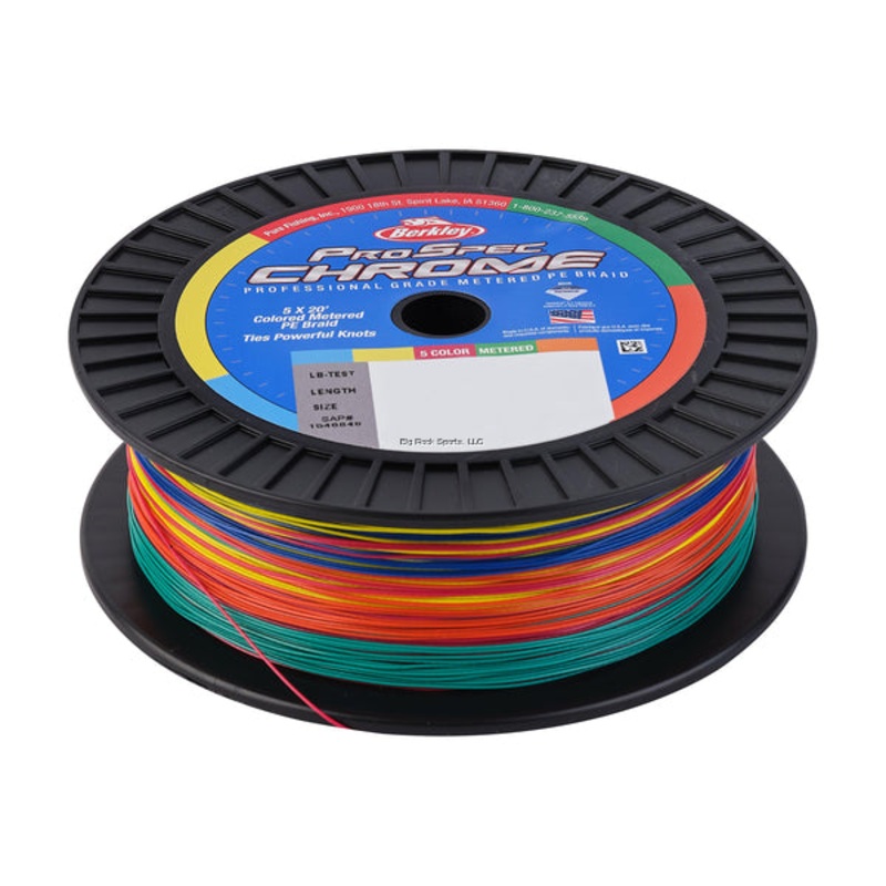 Berkley ProSpec Chrome Premium 5×20′ Metered Braid 500 Yards