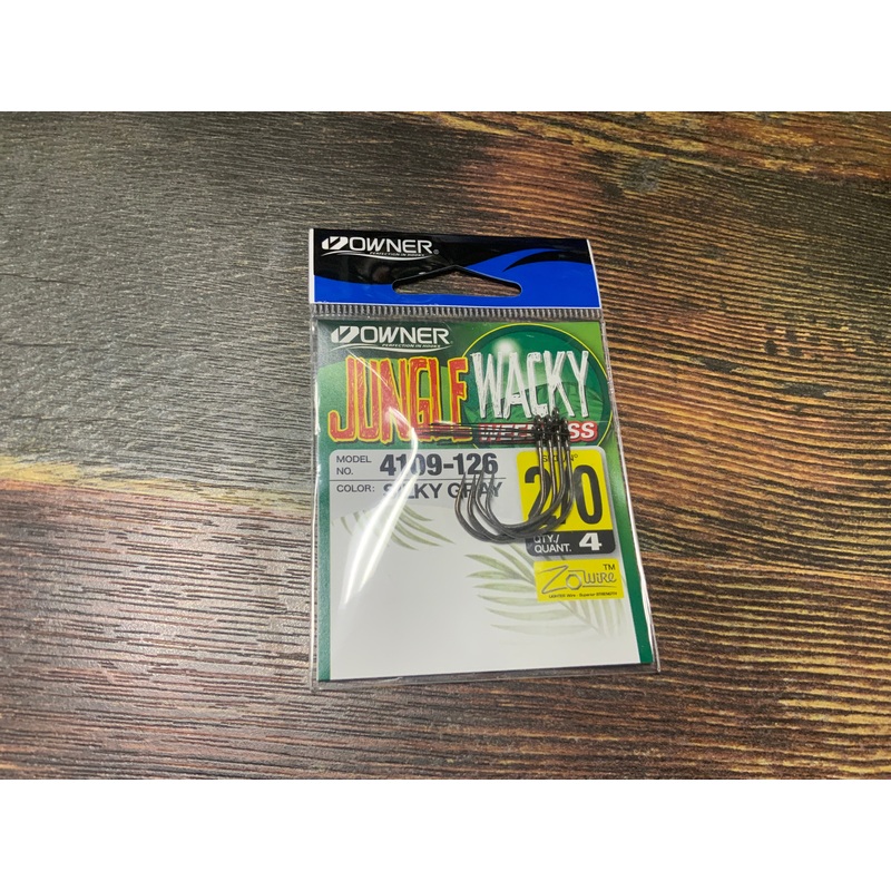 Owner Jungle Wacky Weedless 2/0 Silky Gray