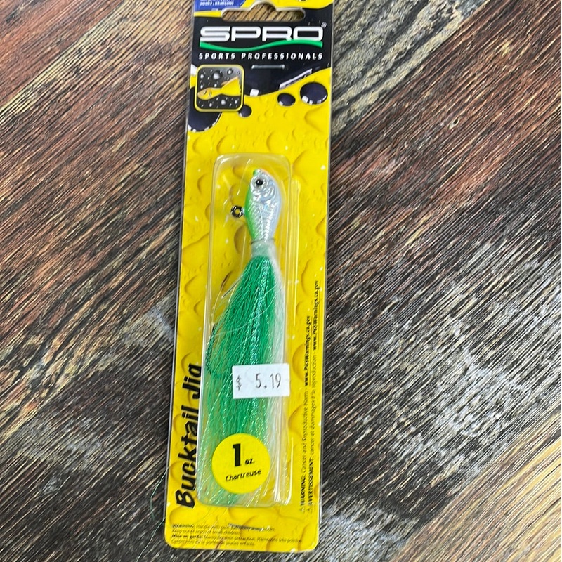 Spro Bucktail jig 1 oz Chartreuse