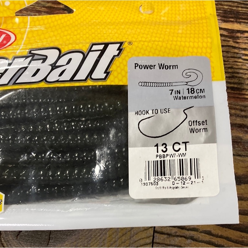 Berkley 7 Power Worm Watermelon