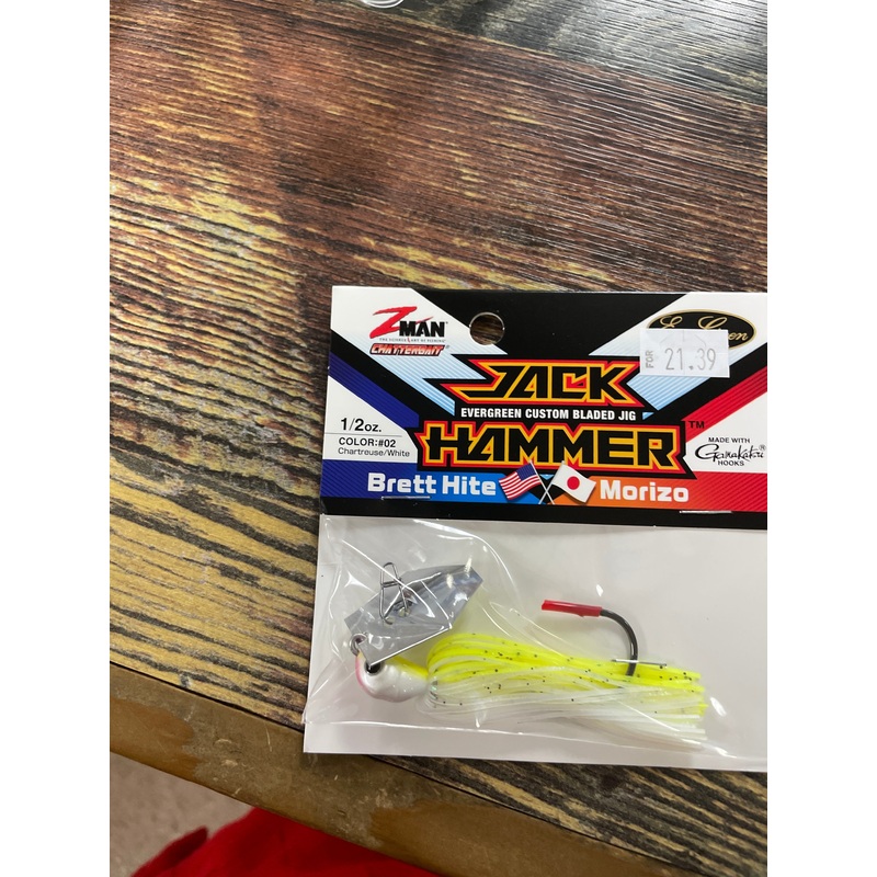 Z Man Jack Hammer Chatterbait – Chart/White