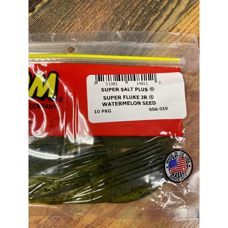 Zoom Super Fluke Jr – Watermelon Seed