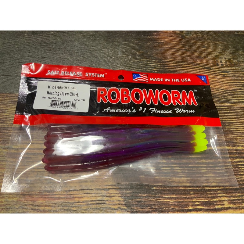 Roboworm Straight Tail 6 Morning Dawn Chartreuse