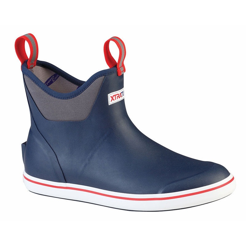 Xtratuf Men’s Full Rubber Deck Boot, Navy/Red