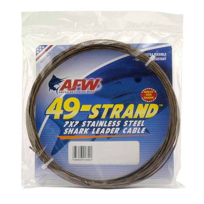 AFW 49 Strand 7×7 Stainless Steel Shark Leader Cable