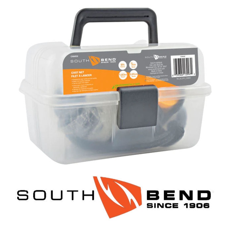 South Bend Monofilament Cast Net with Storage Box