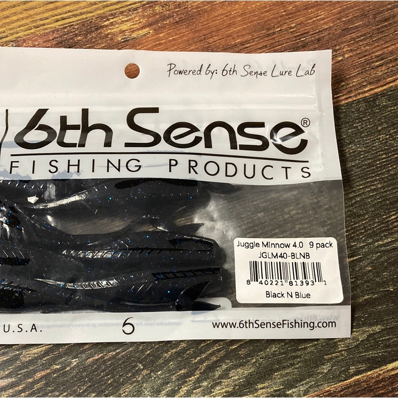 6th Sense Juggle Minnow 4″ Black N Blue