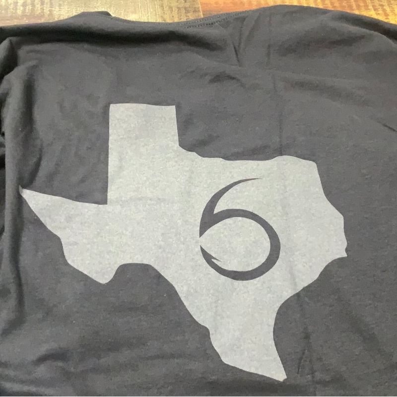 6th Sense T Shirt – Texas 6 – Large Black