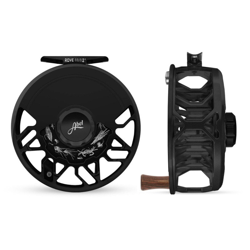 Abel ROVE 11/12+ Fly Reel – Black / Black Drag Knob & Rosewood Handle