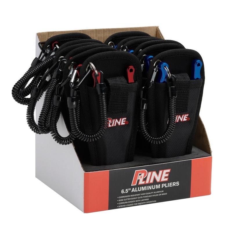P-Line 6.5″ Aluminum Pliers Black/Red Gear Bulk