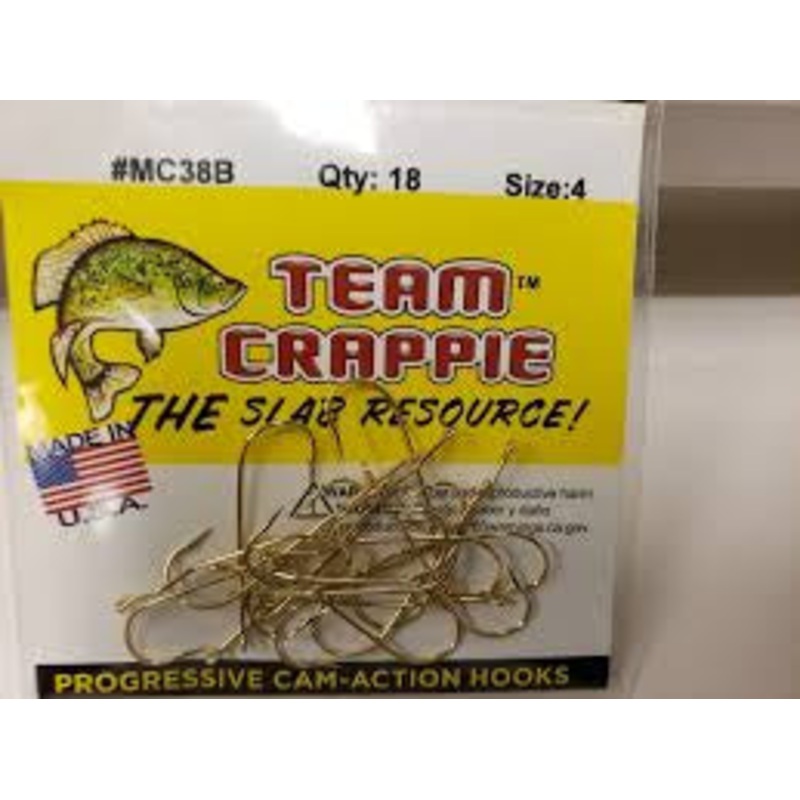 Team Crappie| Gold Aberdeen Hooks (18 PK)