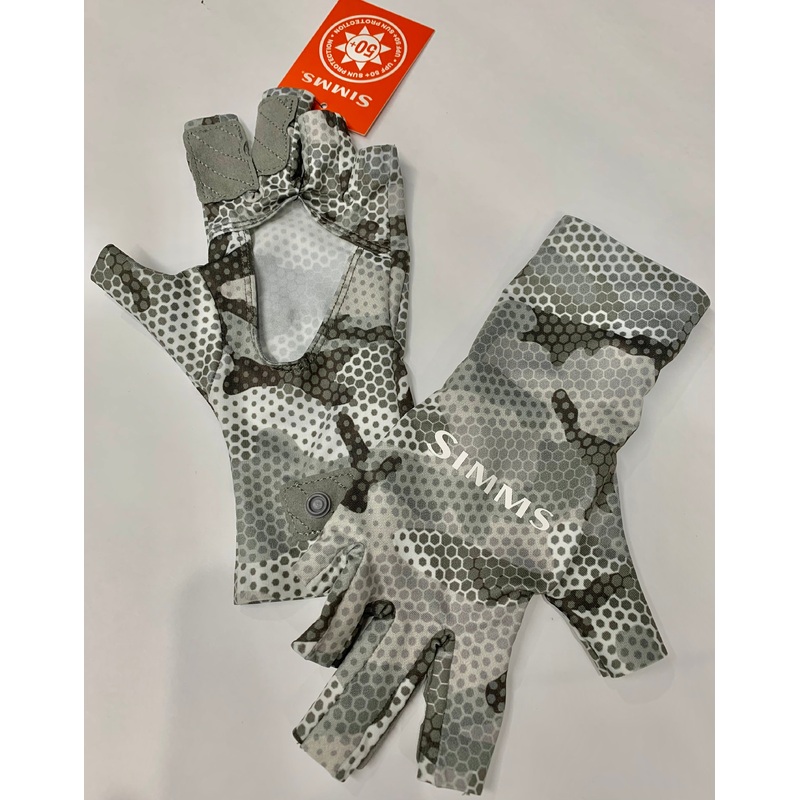 Simms SolarFlex SunGlove-Hex Flo Camo Steel