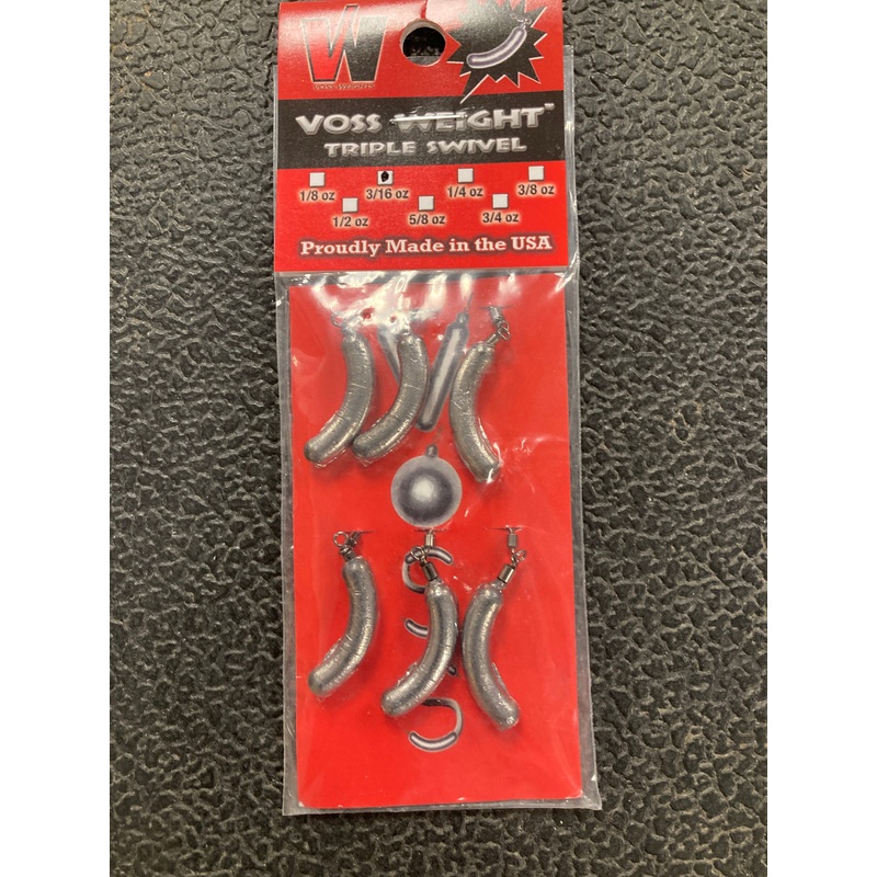 Voss Triple Swivel Drop Shot Weight 3/16 oz.