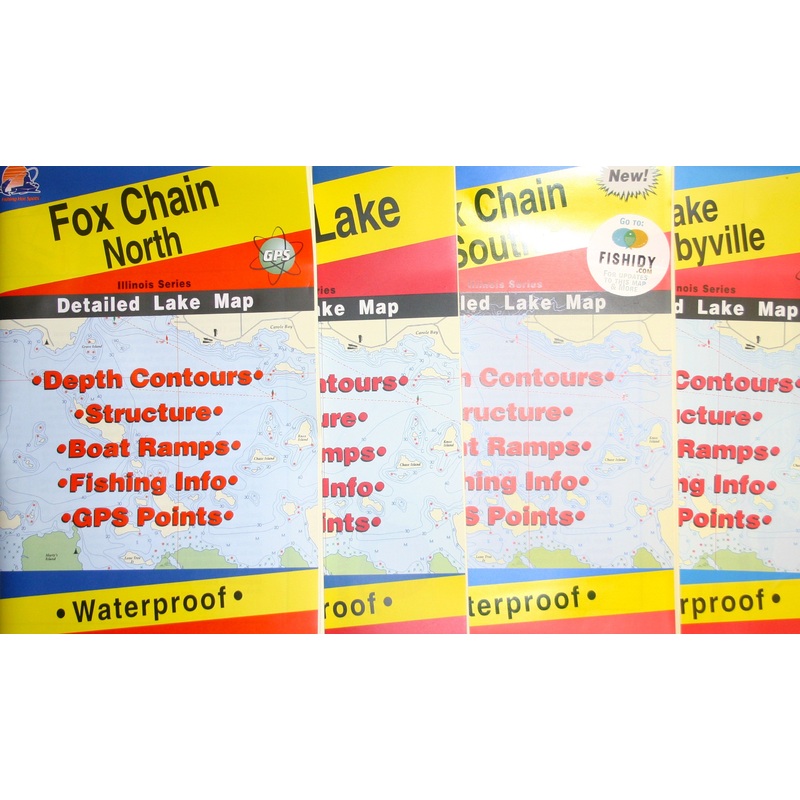 IL Lake Maps by Fishing Hot Spots