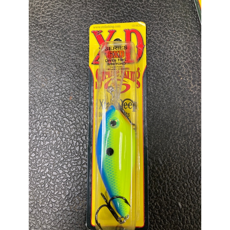 Strike King Pro Model 6XD Powered Blue Chartreuse