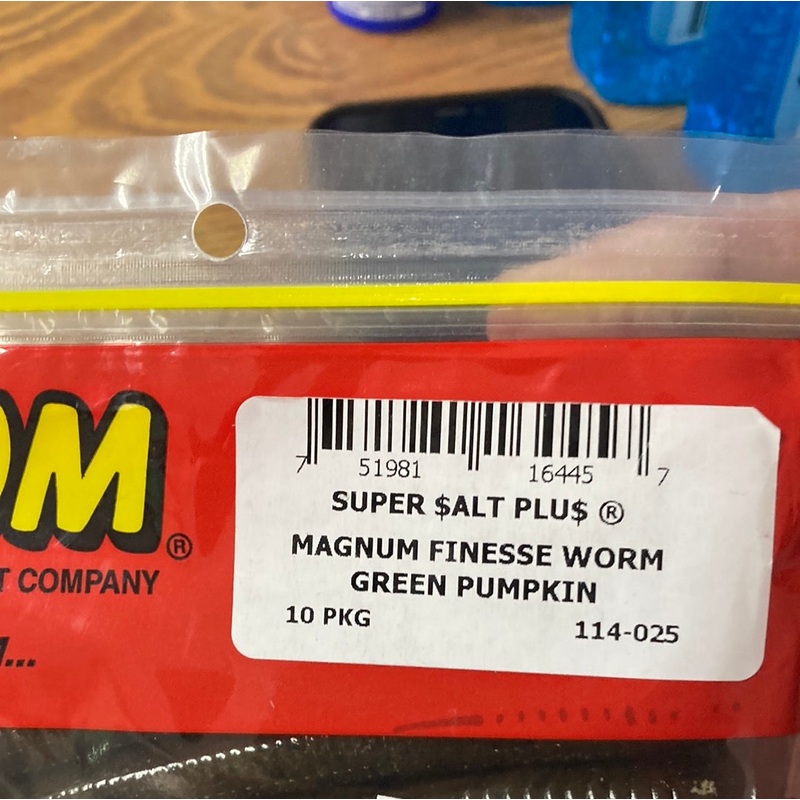Zoom Mag Finesse Worm – Green Pumpkin