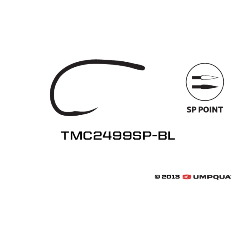 Tiemco TMC 2499SP-BL Super Point, Barbless Egg/Pupa Hooks – 100 Pack