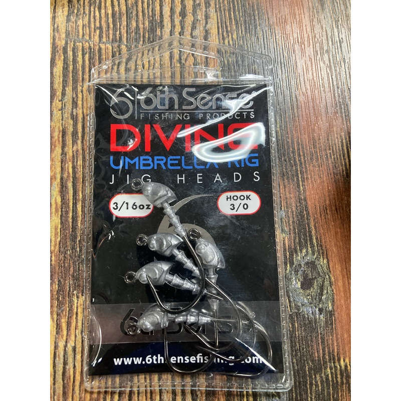 6th Sense Divine Umbrella Jig Heads 3/16 oz. 3/0 Lead