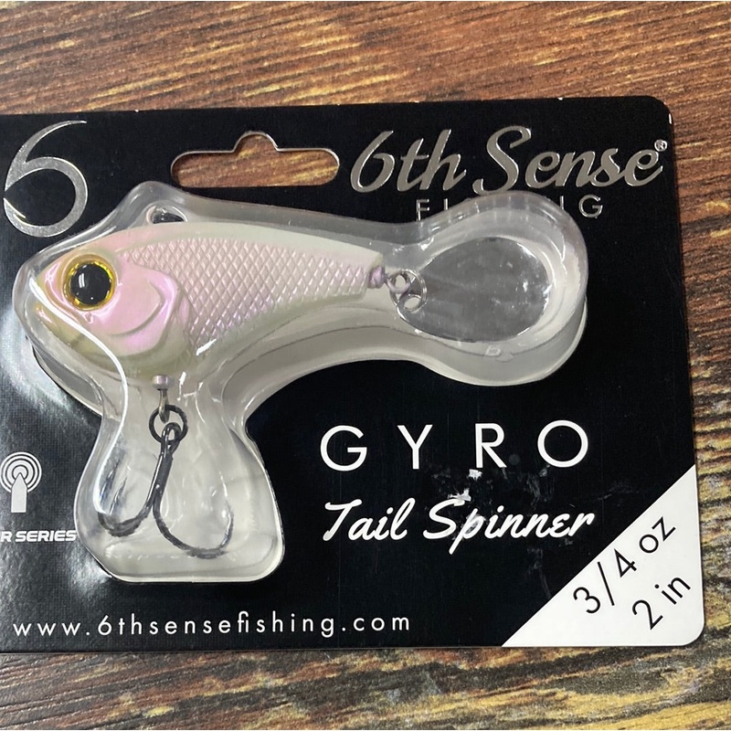 6th Sense Gyro Tail Spinner 3/4 oz. 2″ Ghost Spanish Pearl