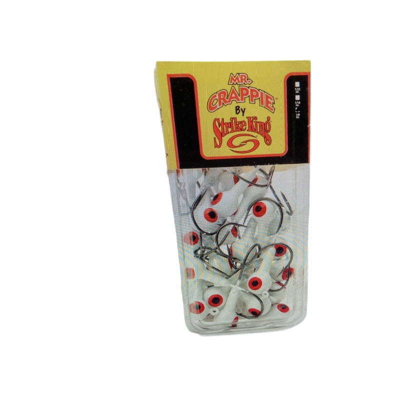 Mr Crappie Jig Heads 1/32 oz. Refrigerator White