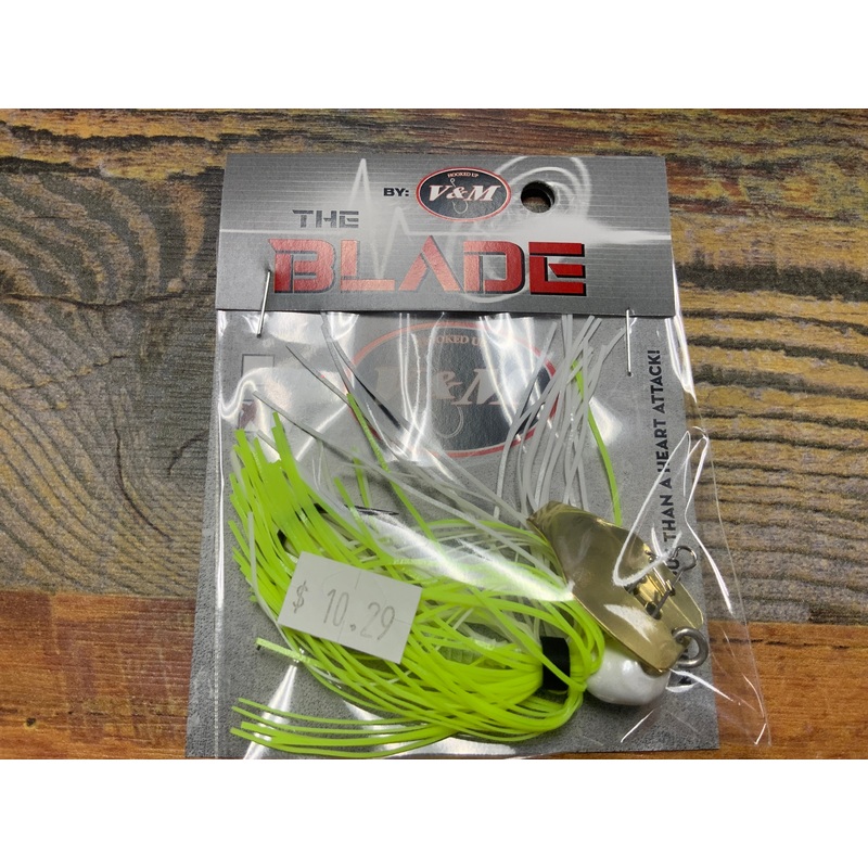 V&M The Blade Jig 1/2 oz. Chartreuse White