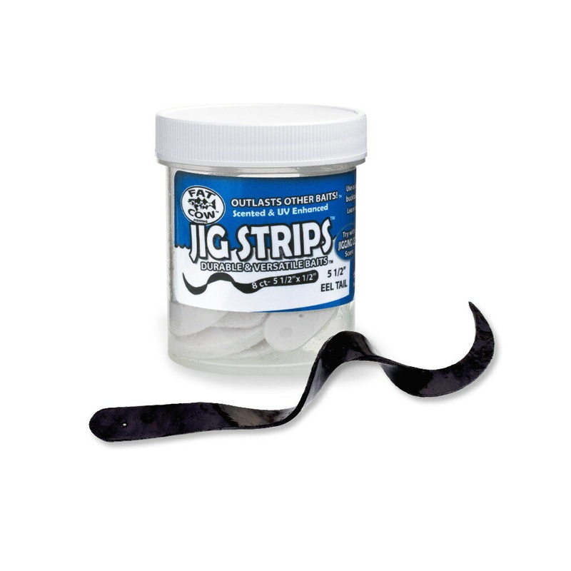 Fat Cow Jig Strips Eel Tail 5 1/2″ X 1/2″ Scented (8ct)