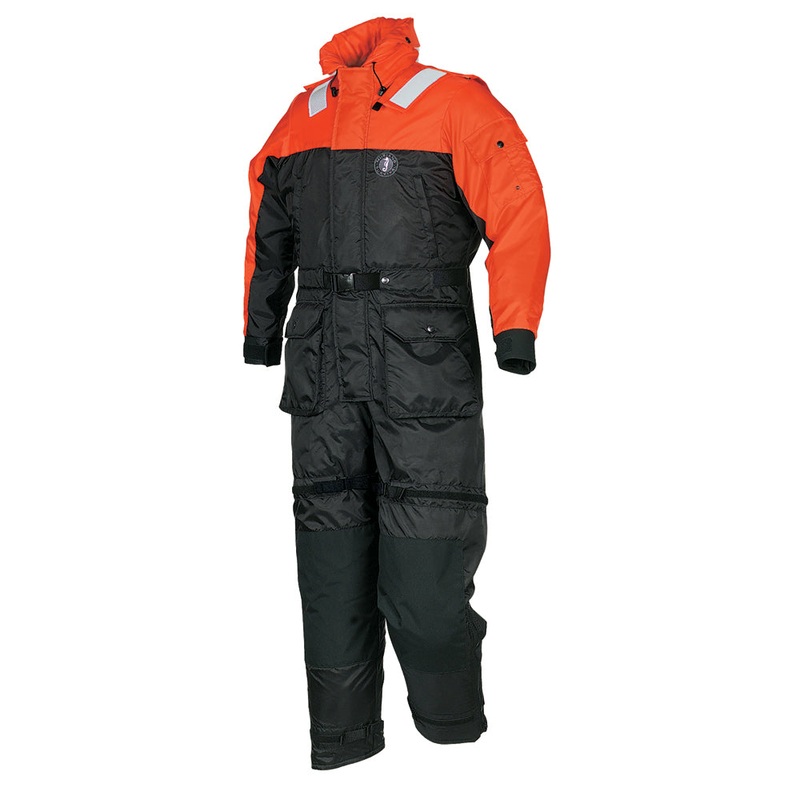 Mustang Deluxe Anti-Exposure Coverall  Work Suit – Orange/Black – XL [MS2175-33-XL-206]