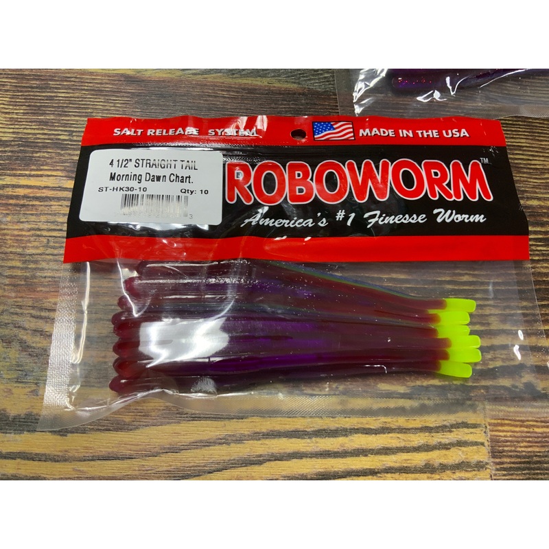Robobworm Straight Tail 4.5 Morning Dawn Chartreuse