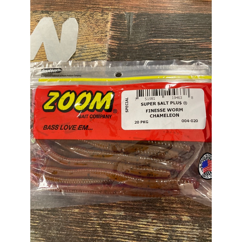 Zoom Finesse Worm 4.5′ Chameleon