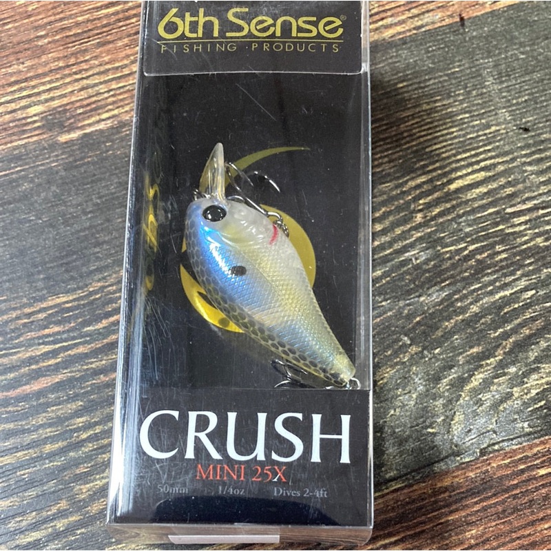 6th Sense Crush Mini 25MD – 1/4 oz. Ghost Pro Shad