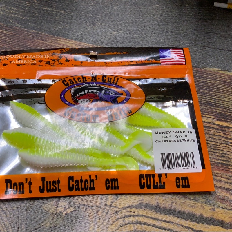 Catch-N-Cull Money Shad Jr. 3.8″ Chartreuse White