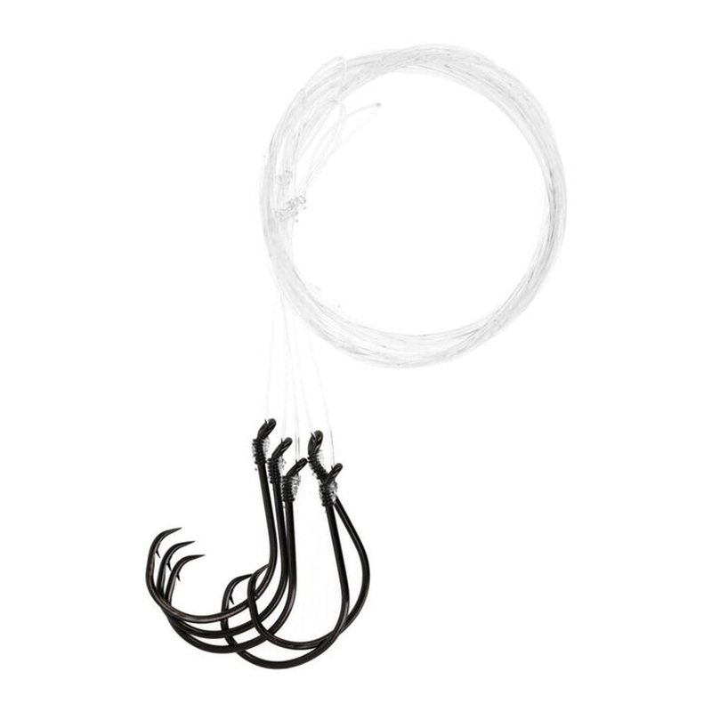 Eagle Claw L800C2 Striper Inline Circle Octopus 36″ Snelled Hooks 5pk
