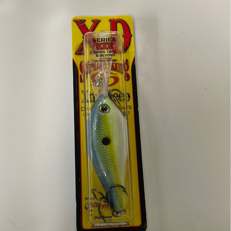 Strike King 6XD Dives 19 & Beyond  Chartreuse Sexy Shad