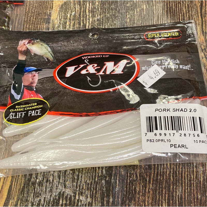 V&M Pork Shad 2.0 Pearl
