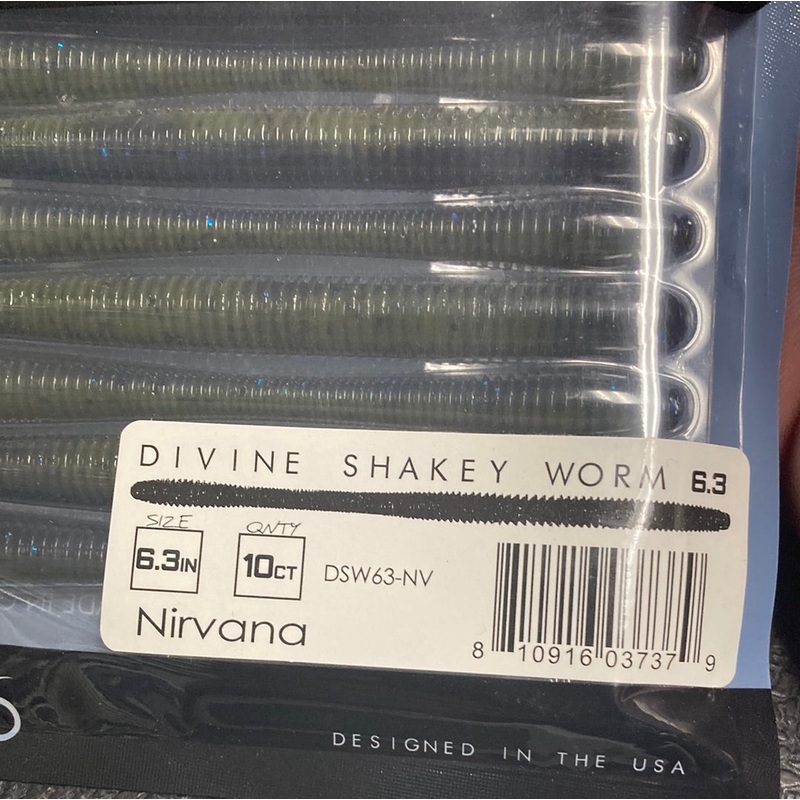 6th Sense Divine Shakey Worm 6.3″ Nirvana